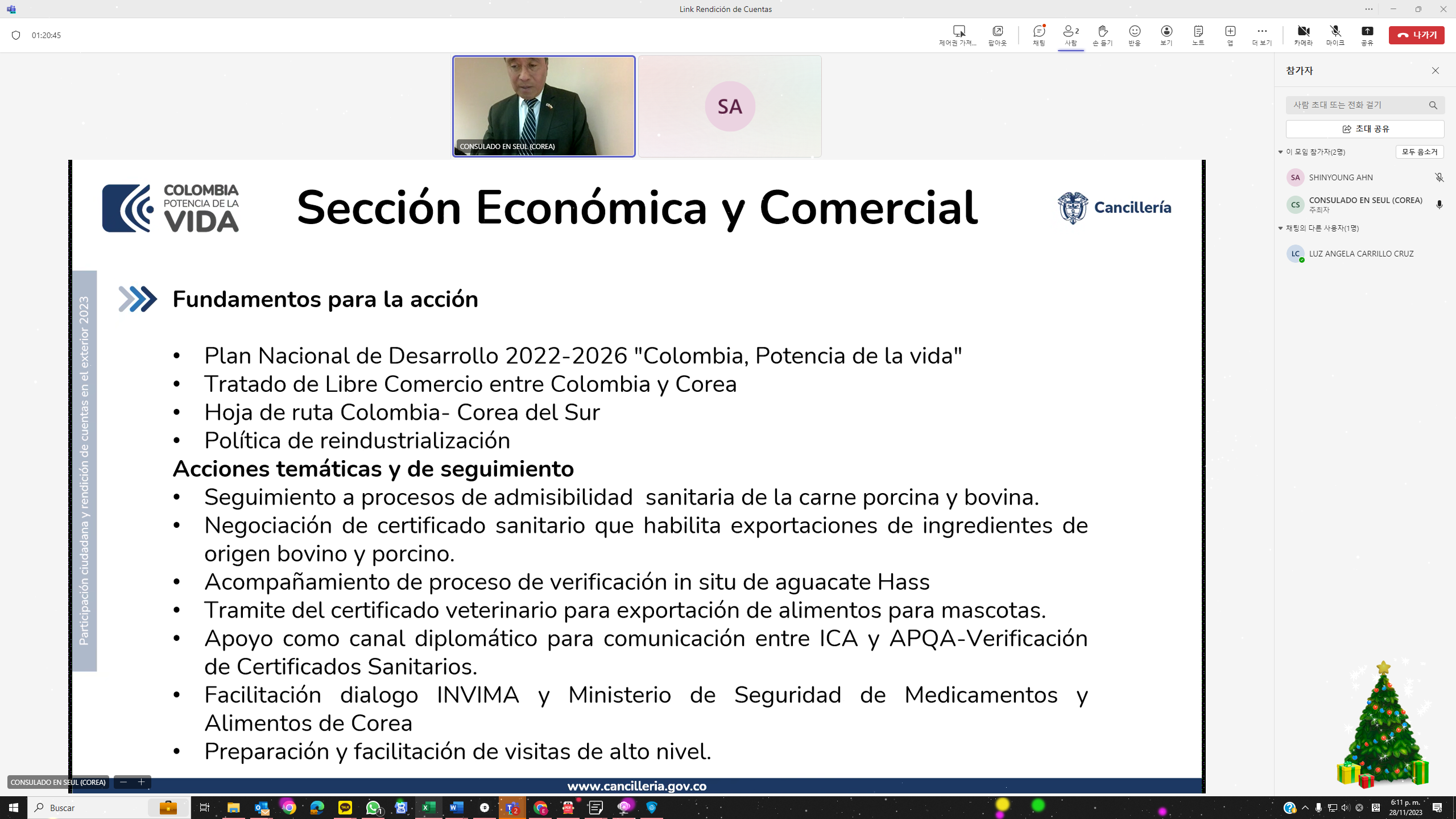 Así rendimos cuentas desde la Embajada y sección consular de Colombia en la República de Corea