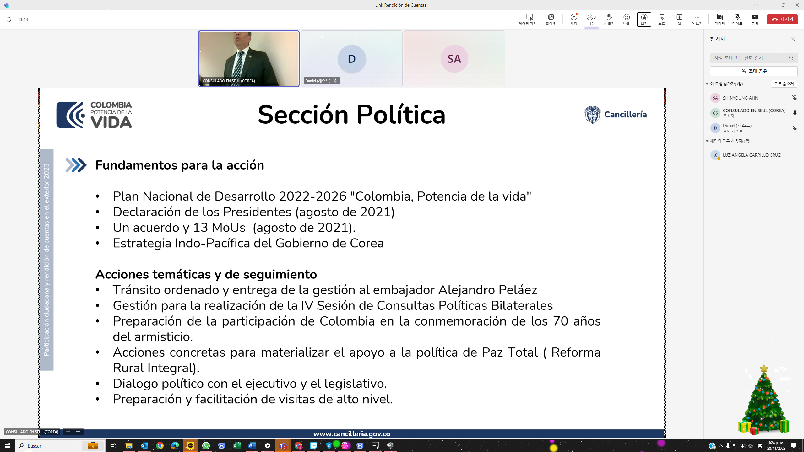 Así rendimos cuentas desde la Embajada y sección consular de Colombia en la República de Corea