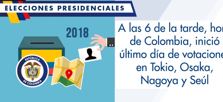 A las 6 de la tarde, hora de Colombia, inició último día de votaciones en Tokio, Osaka, Nagoya y Seúl